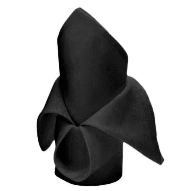 Wedding & Event Linen - Quality Polyester Napkins 50cm - Black