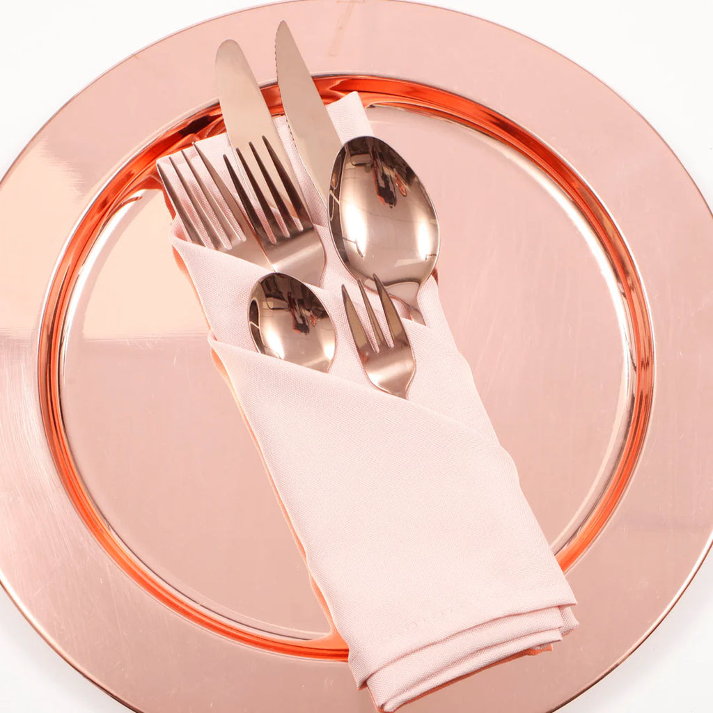 Wedding & Event Linen - Quality Polyester Napkins 50cm - Blush