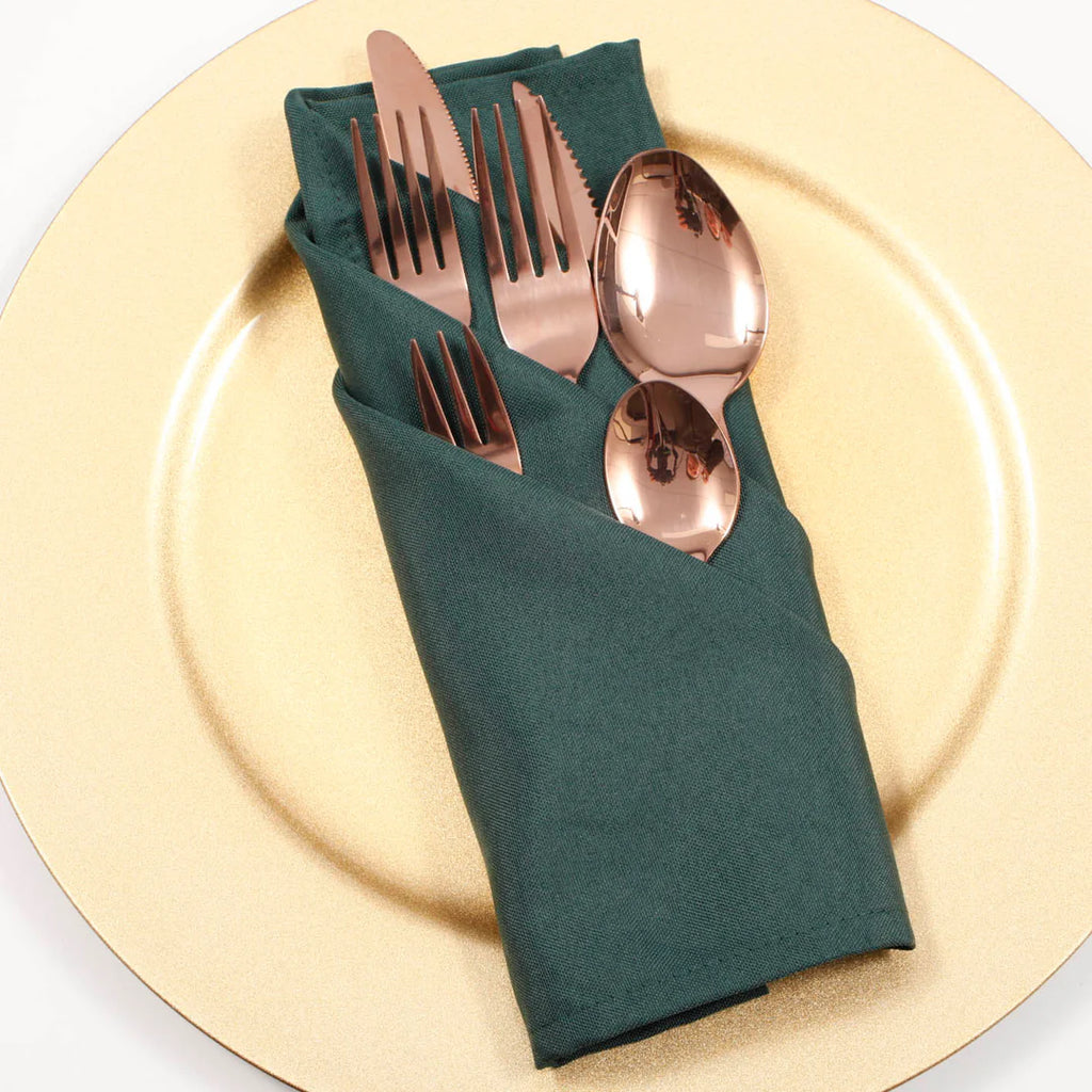 Wedding & Event Linen - Quality Polyester Napkins 50cm - Hunter Green