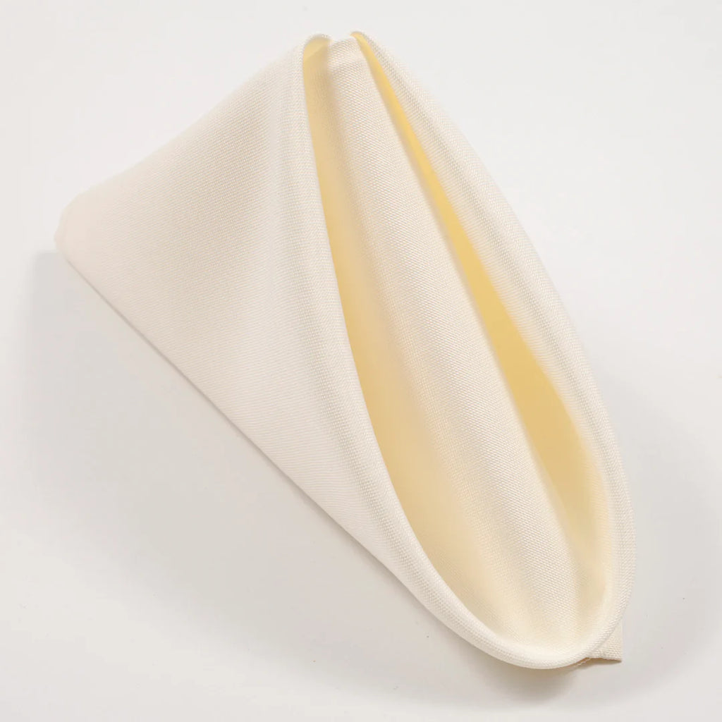 Wedding & Event Linen - Quality Polyester Napkins 50cm - Ivory