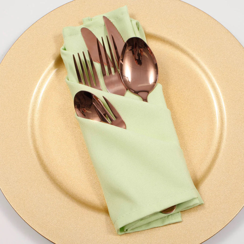 Wedding & Event Linen - Quality Polyester Napkins 50cm - Mint