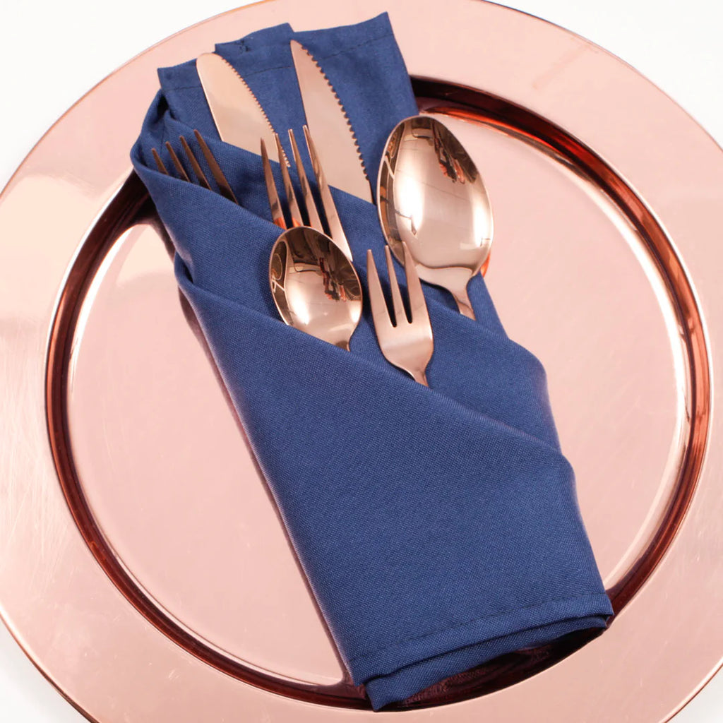 Wedding & Event Linen - Quality Polyester Napkins 50cm - Navy