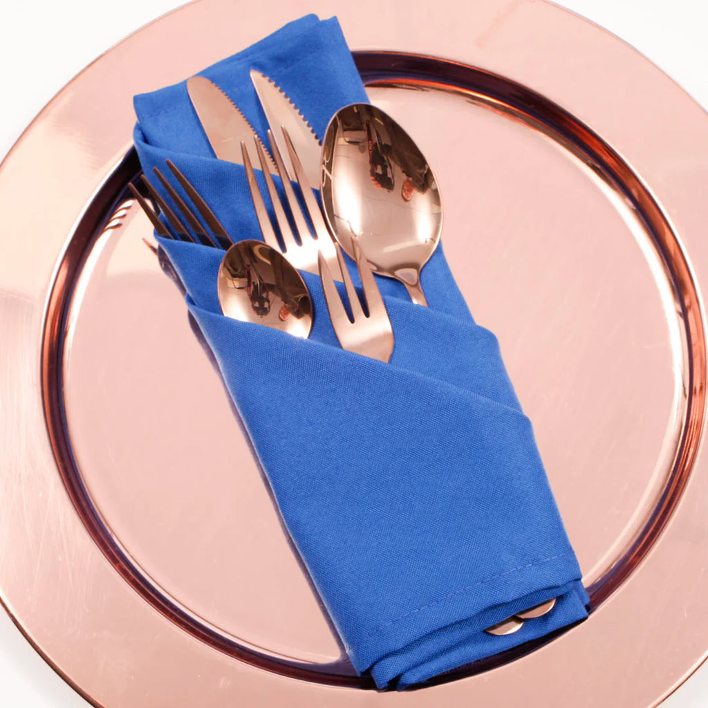 Wedding & Event Linen - Quality Polyester Napkins 42cm - Royal Blue