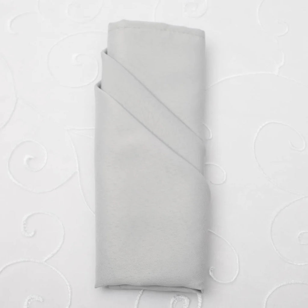 Wedding & Event Linen - Quality Polyester Napkins 50cm - Silver