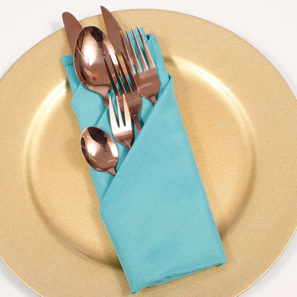 Wedding & Event Linen - Quality Polyester Napkins 50cm - Turquoise