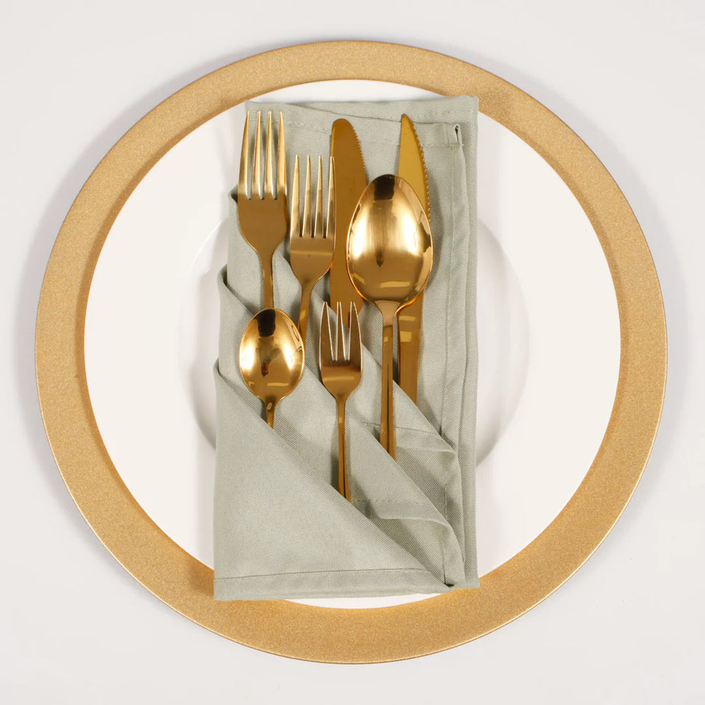 Wedding & Event Linen - Quality Polyester Napkins 50cm - Sage