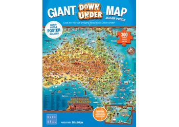 Blue Opal Jigsaw Puzzle Giant Maps Down Under 300 pieces