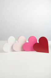 Wooden Heart Baby Pink Plain