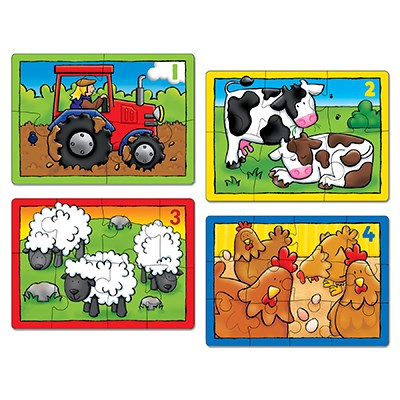 Orchard Toys Farm Four In A Box Jigsaw