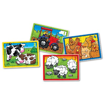 Orchard Toys Farm Four In A Box Jigsaw