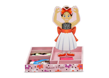 Melissa & Doug Wooden Magnetic Dress-up - Nina Ballerina