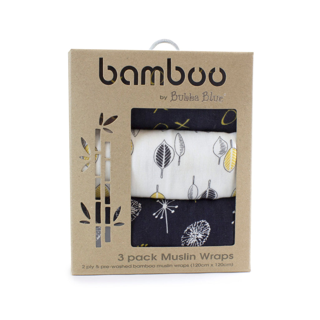 Bubba Blue Muslin Wraps 3pk - Night Sky