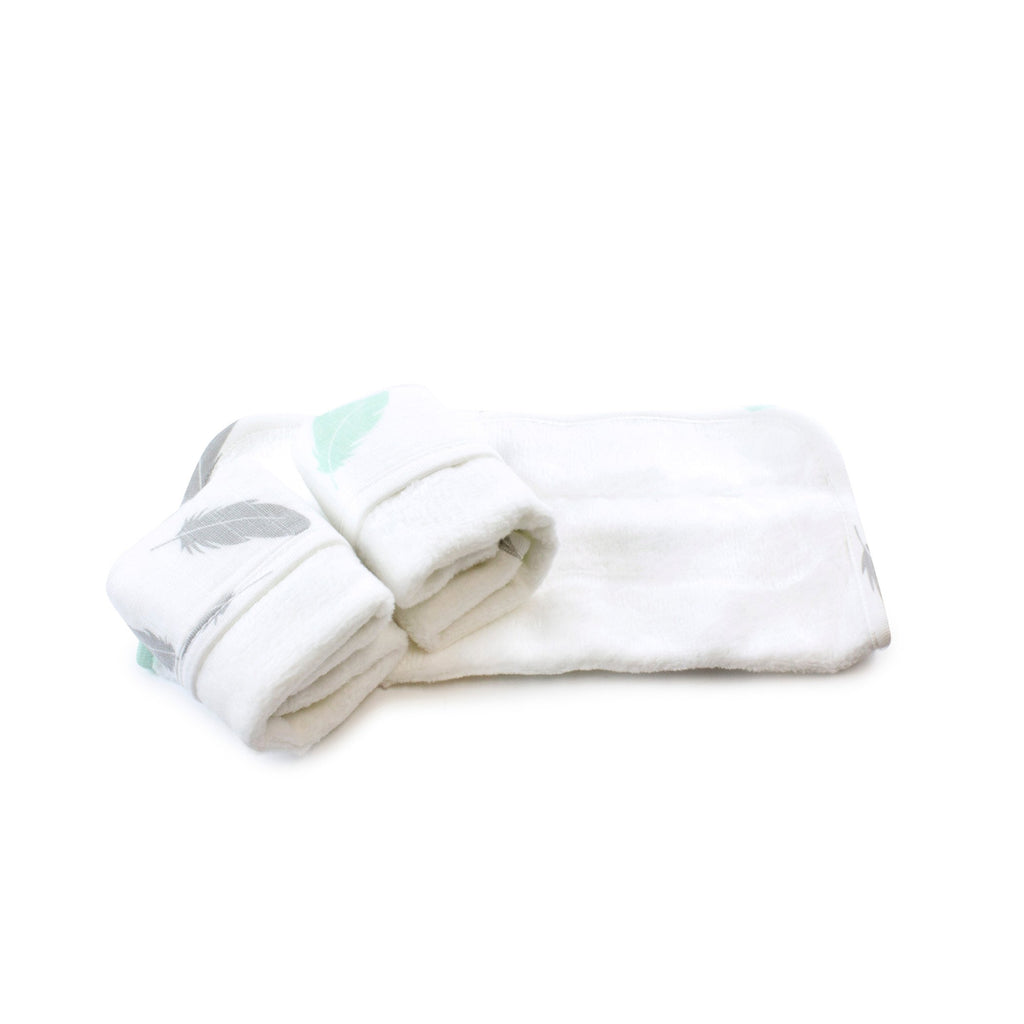 Bubba Blue Organic Feathers 3 pack Face Washers