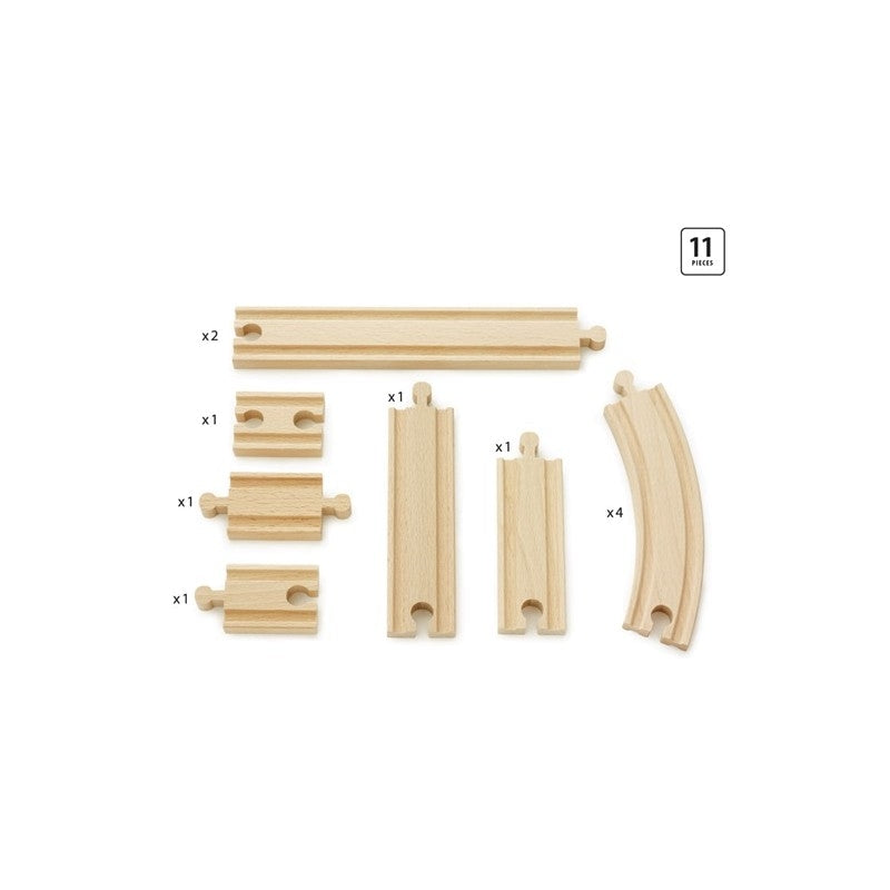BRIO Tracks - Expansion Pack Beginner, 11 pieces