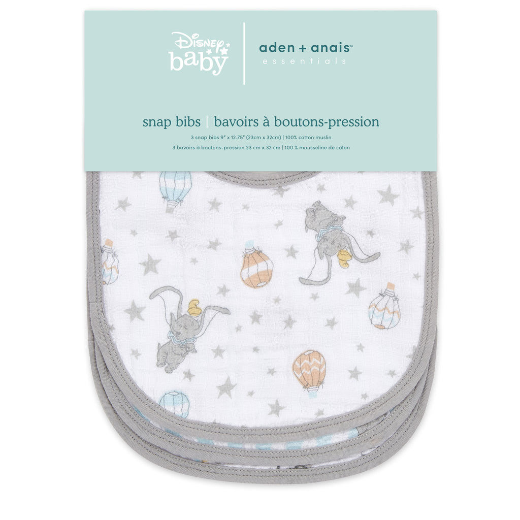 Aden Snap Bib 3-pack - Disney Dumbo by Aden+Anais