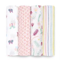 Aden Flora Fauna Swaddles 4-pack by Aden+Anais