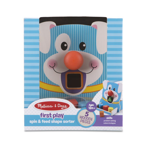 Melissa & Doug First Play Spin & Feed Shape Sorter