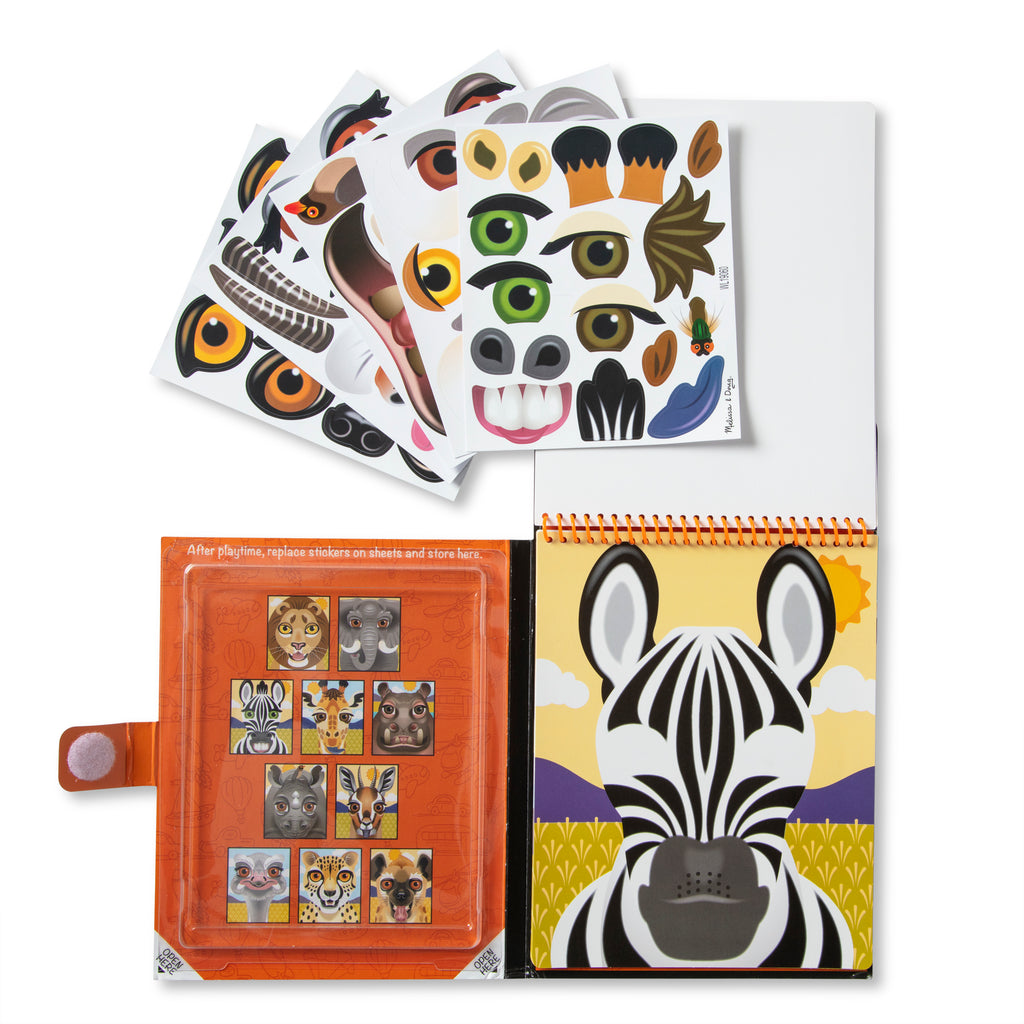 Melissa & Doug - On The Go - Reusable Stickers - Safari