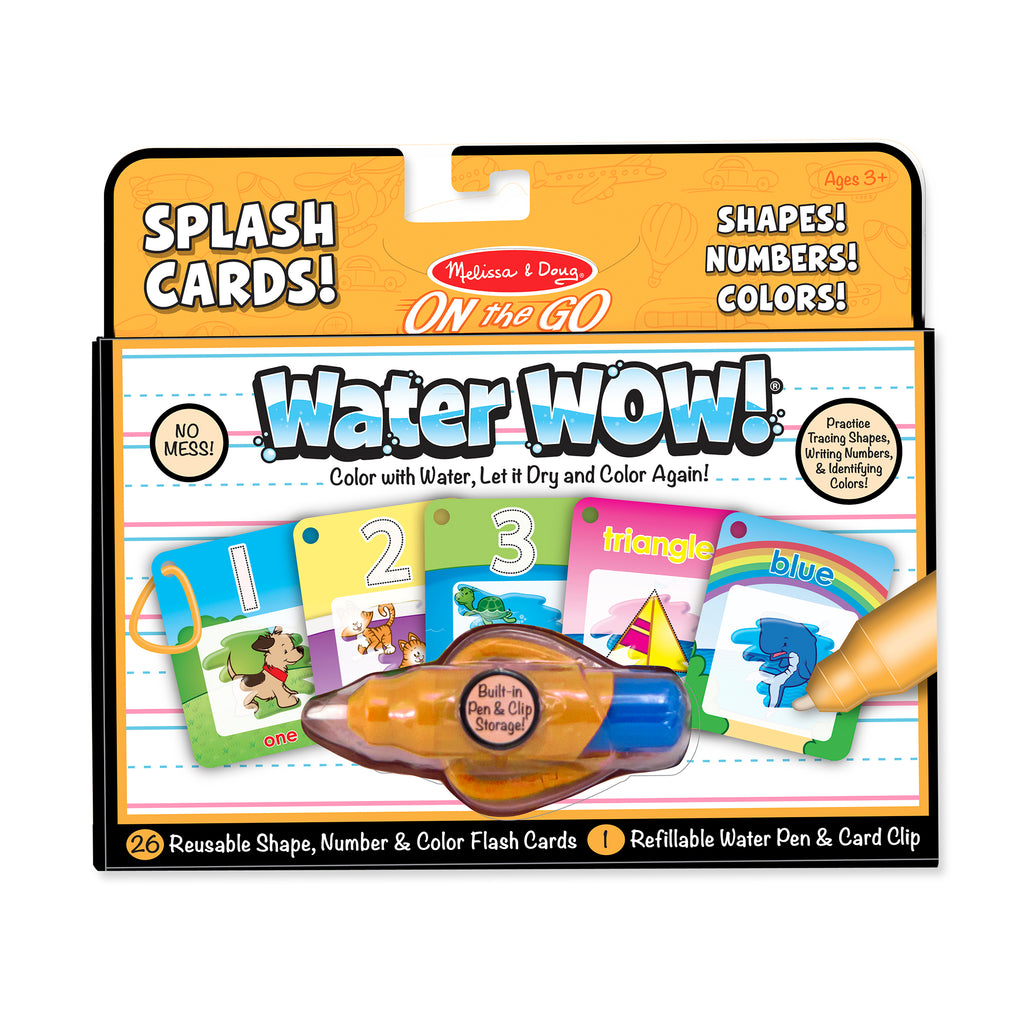 Melissa & Doug Water Wow! Number, Color, Shape Cards - On the Go Travel Activity