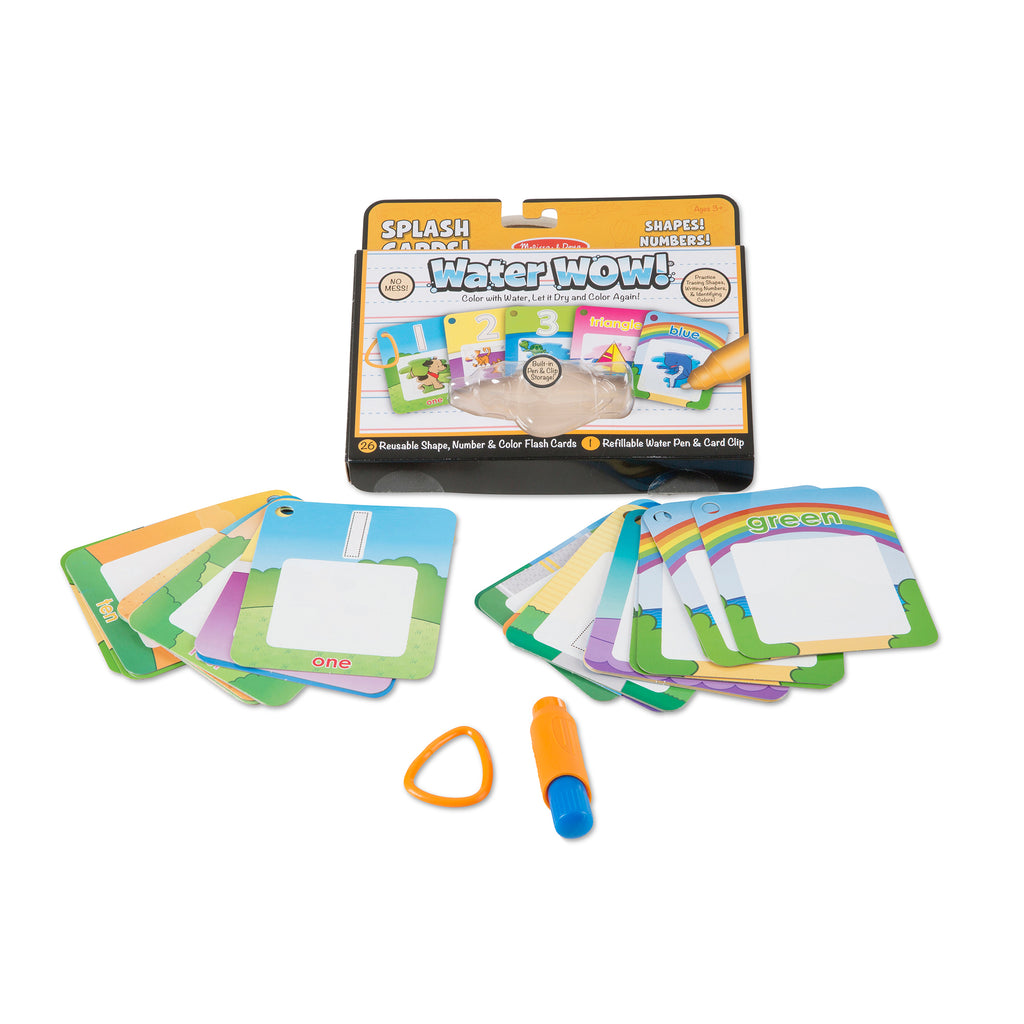 Melissa & Doug Water Wow! Number, Color, Shape Cards - On the Go Travel Activity