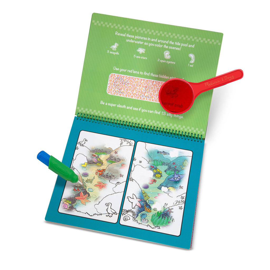 Melissa & Doug Water Wow! Animal Antics Deluxe Water-Reveal Pad - On the Go Travel Activity