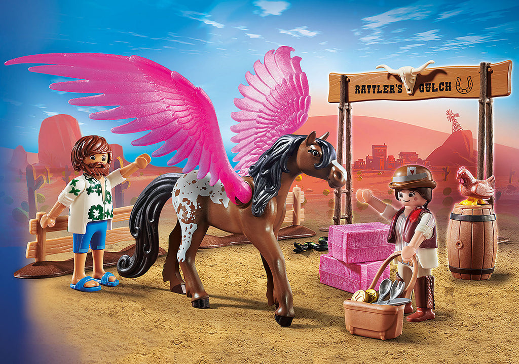 Playmobil The Movie Marla & Del with Pegasus 70074