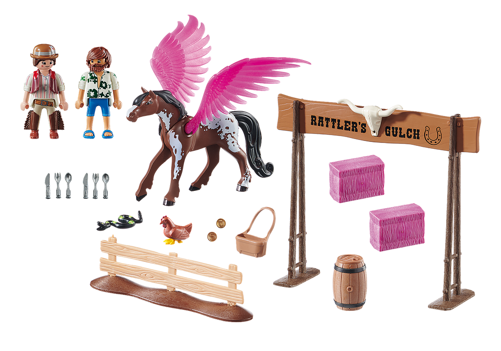 Playmobil The Movie Marla & Del with Pegasus 70074