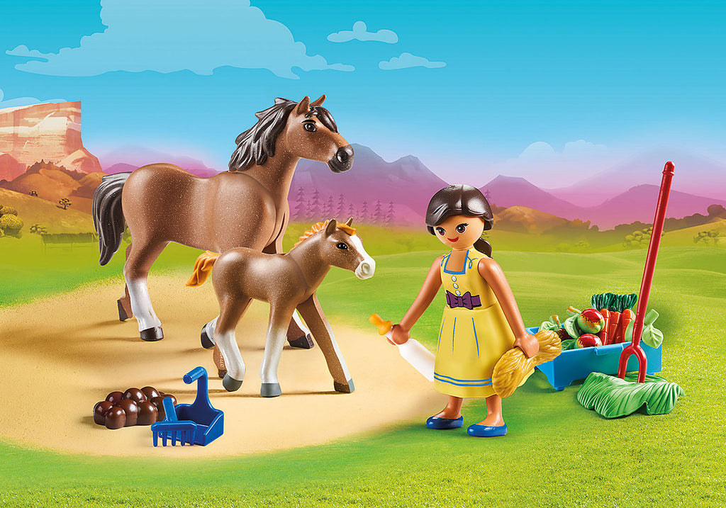 Playmobil Pru with Horse and Foal 70122