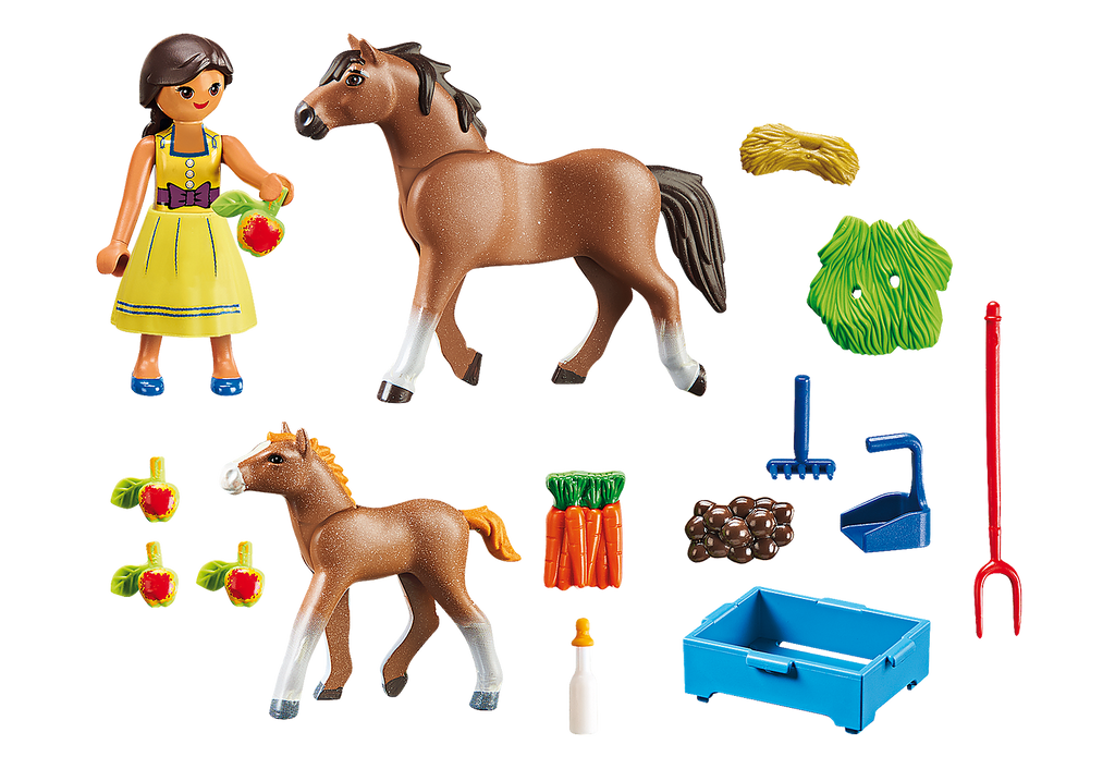 Playmobil Pru with Horse and Foal 70122
