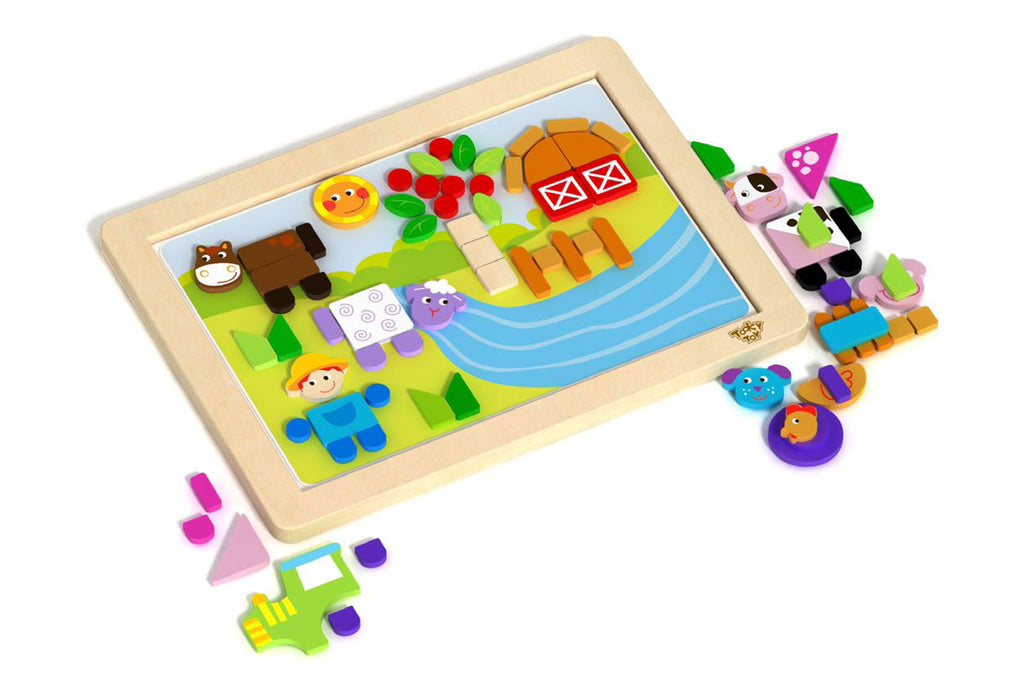 Tooky - Magnetic Puzzle Board - Farm