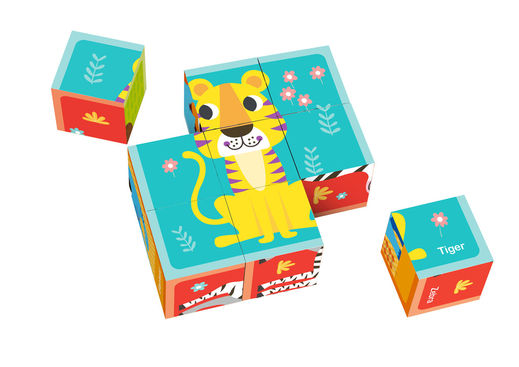 Tooky - Wooden Animal Block Puzzle with Drawing Card