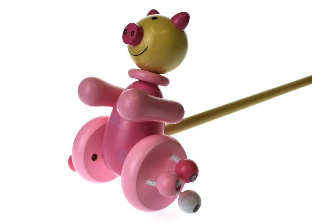 Kaper Kidz - Wooden Push-a-long Pig