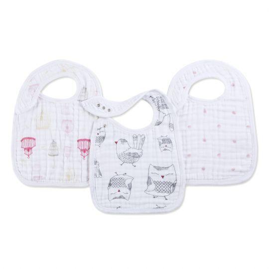 Aden + Anais Classic Snap Bibs 3pk - Lovebird