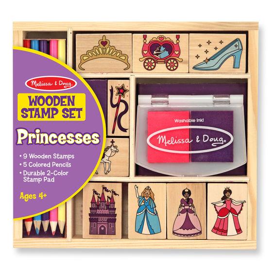 Melissa & Doug Wooden Stamp Set - Princess