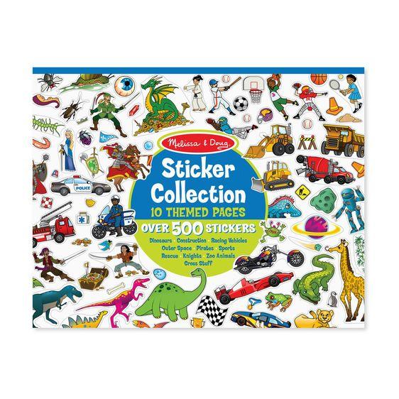 Melissa & Doug Sticker Collection Book: 500+ Stickers - Dinosaurs, Vehicles, Space, and More