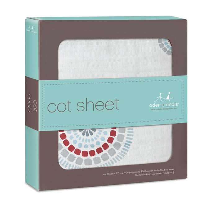 Aden + Anais Classic Cot Sheet - Liam the Brave - Medallions